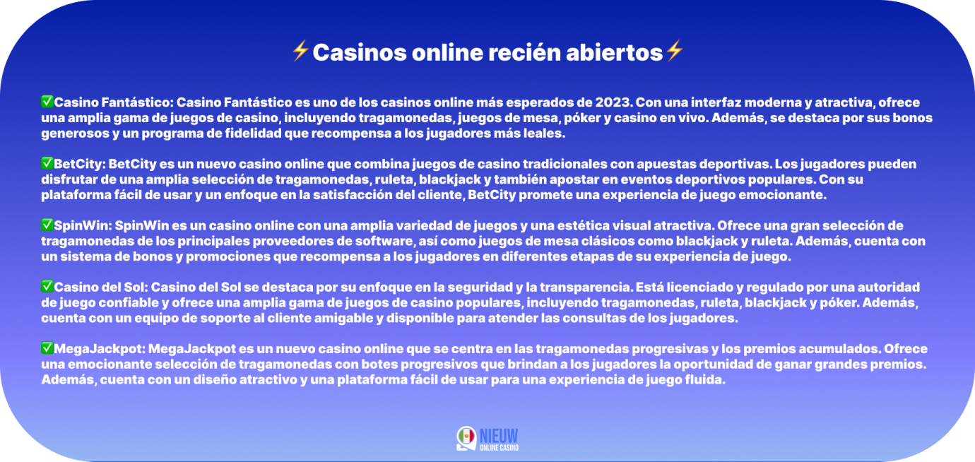 Casinos online recién abiertos 2